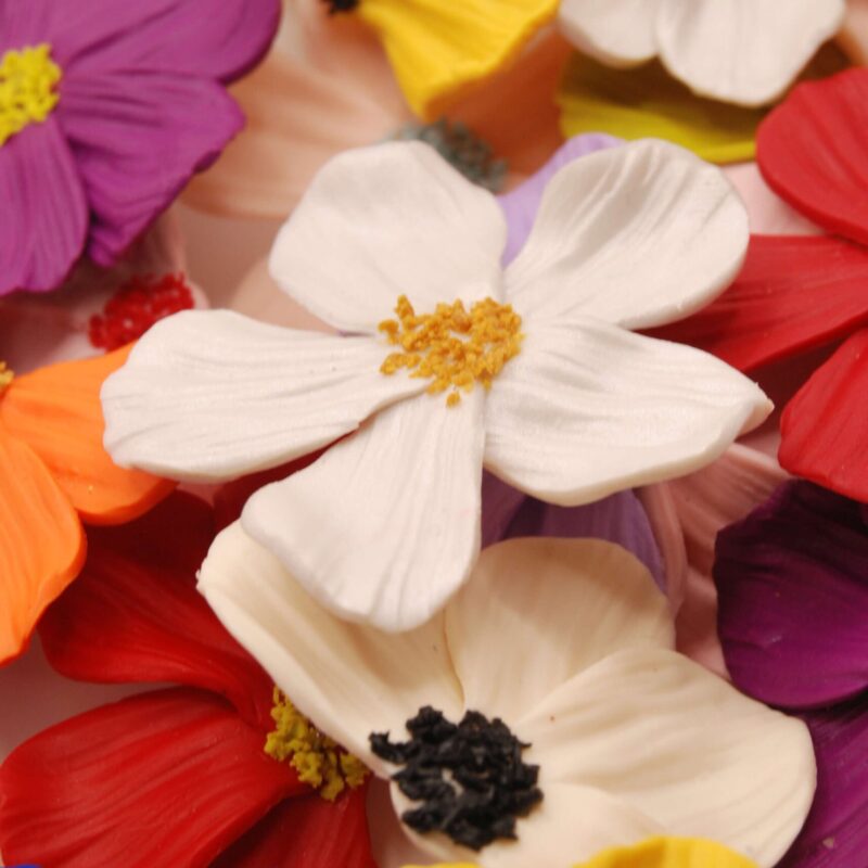 Flor pétalos BLANCO NÁCAR